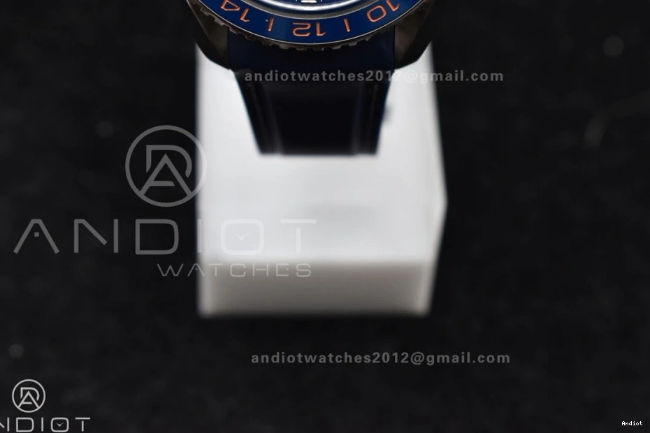 on Ceramic Co-Axial Edition Blue A8605 Planet VSF Best Dial Strap GMT Super Ocean 600M 43.5mm Bezel Blue Rubber Clone 1:1 1201